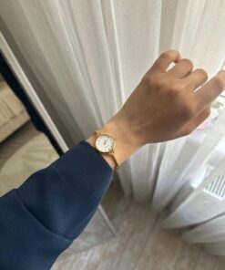 MERW Vanetta Model Gold Beyaz Renk Vintage Seri Metal Kordon Kadın Kol Saati