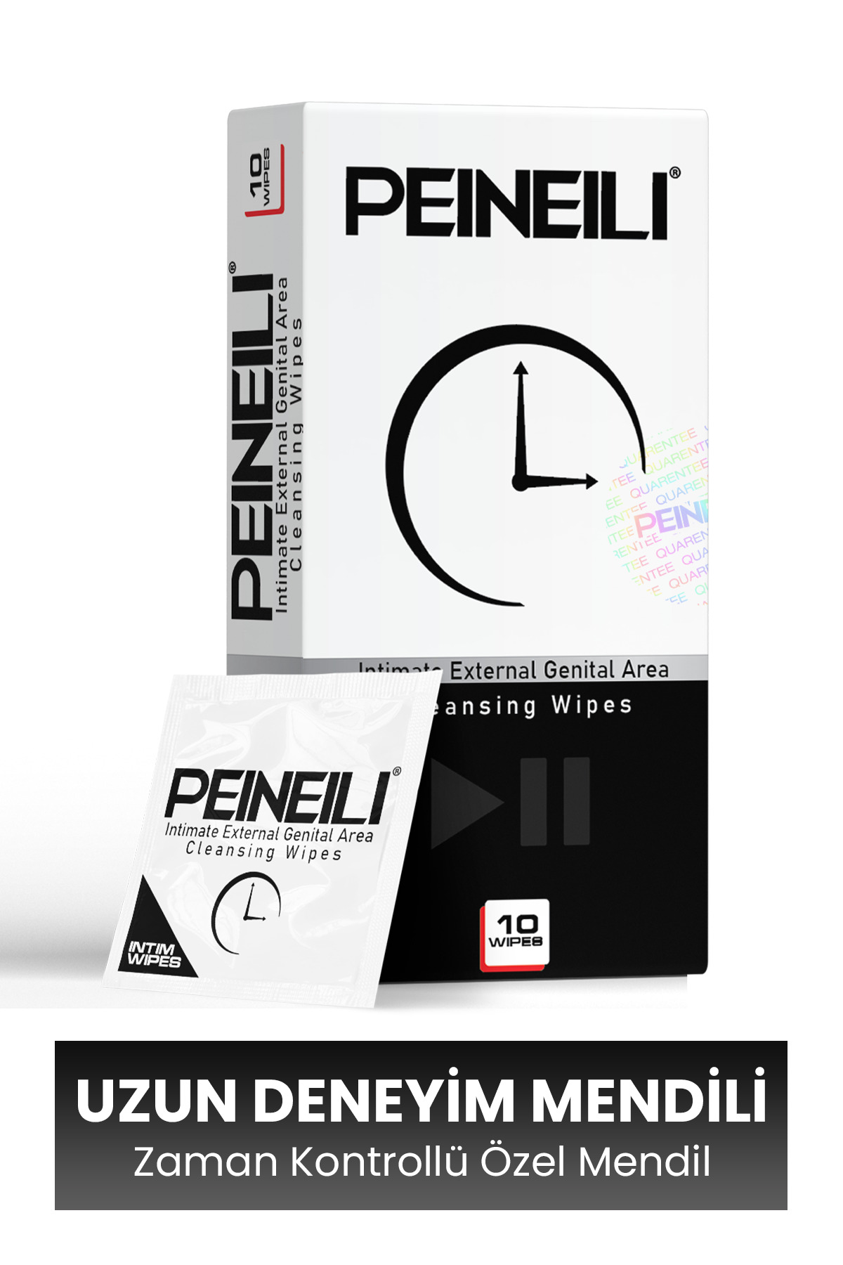 PEINEILI Genital Area Care Wipes 10 Uses Uzun Deneyim Mendil 10 Kullanımlık