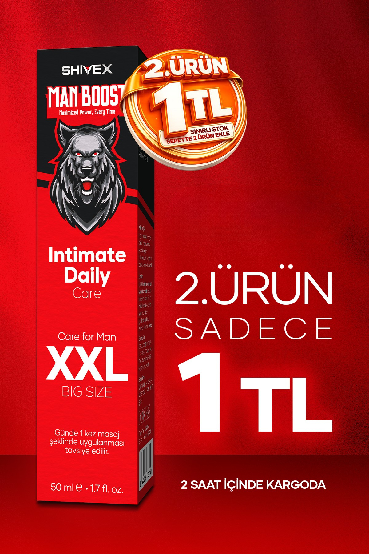 Shivex Erkeklere Özel Yoğun Intense Peak Series Care Cream 50 ml