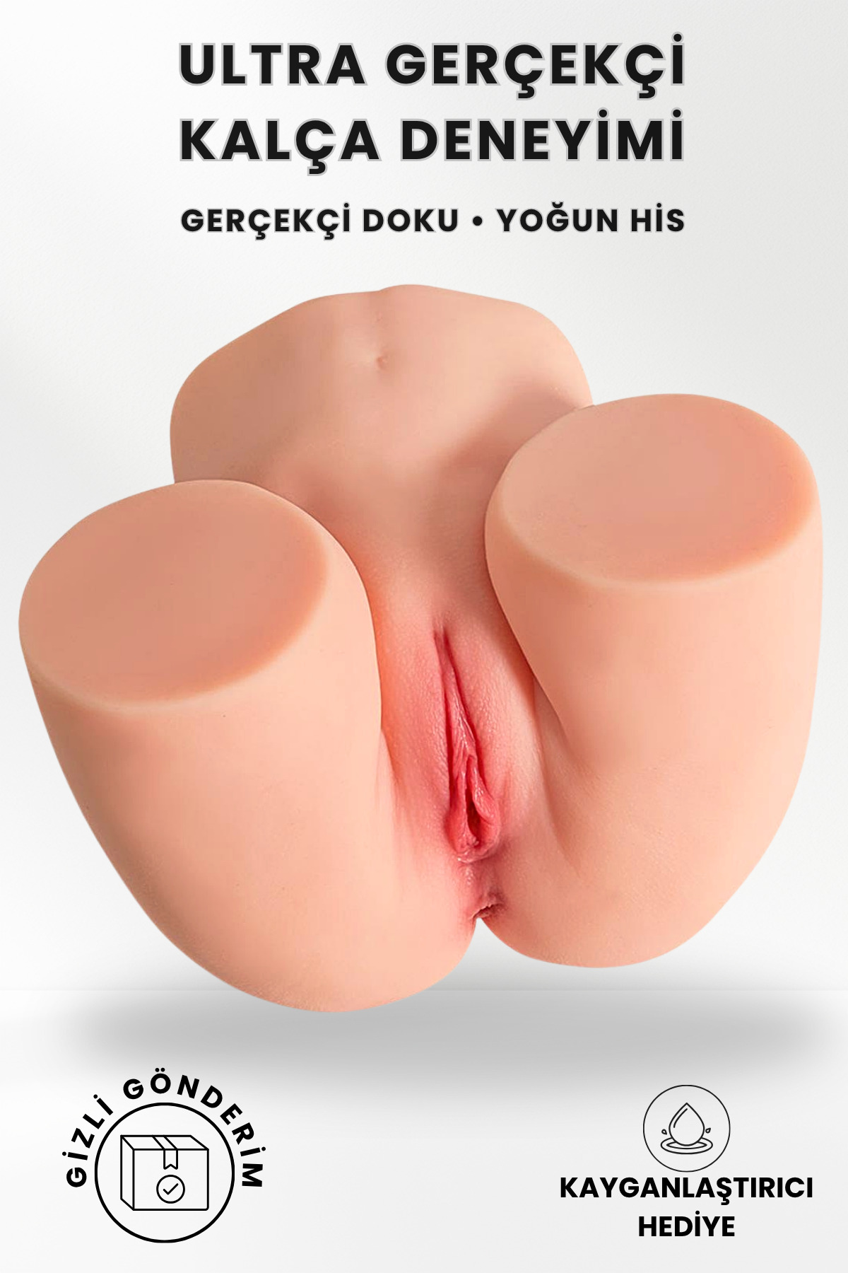 Leilac Gerçekçi Kalça Mastürbatör 2 kg – Yumuşak Silikon, Gerçekçi Tasarım