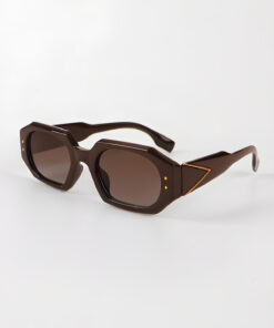 MACERATİ Piantazo Unisex Kahverengi Kare Çerçeve Vintage Uv400 Güneş Gözlüğü - Görsel 3