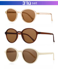 Kinary Uv400 Korumalı Yeni Tarz Unisex Güneş Gözlüğü 1036 - 3'lü Fırsat Seti