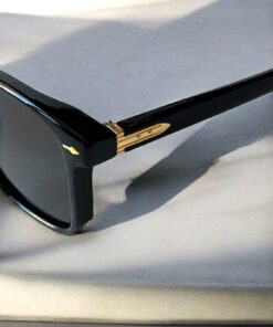 Alternative view of REN EYEWEAR Arrow Erkek Siyah Kare Çerçeve Güneş Gözlüğü – Gold Detaylı, UV400 Korumalı, Klasik Tasarım