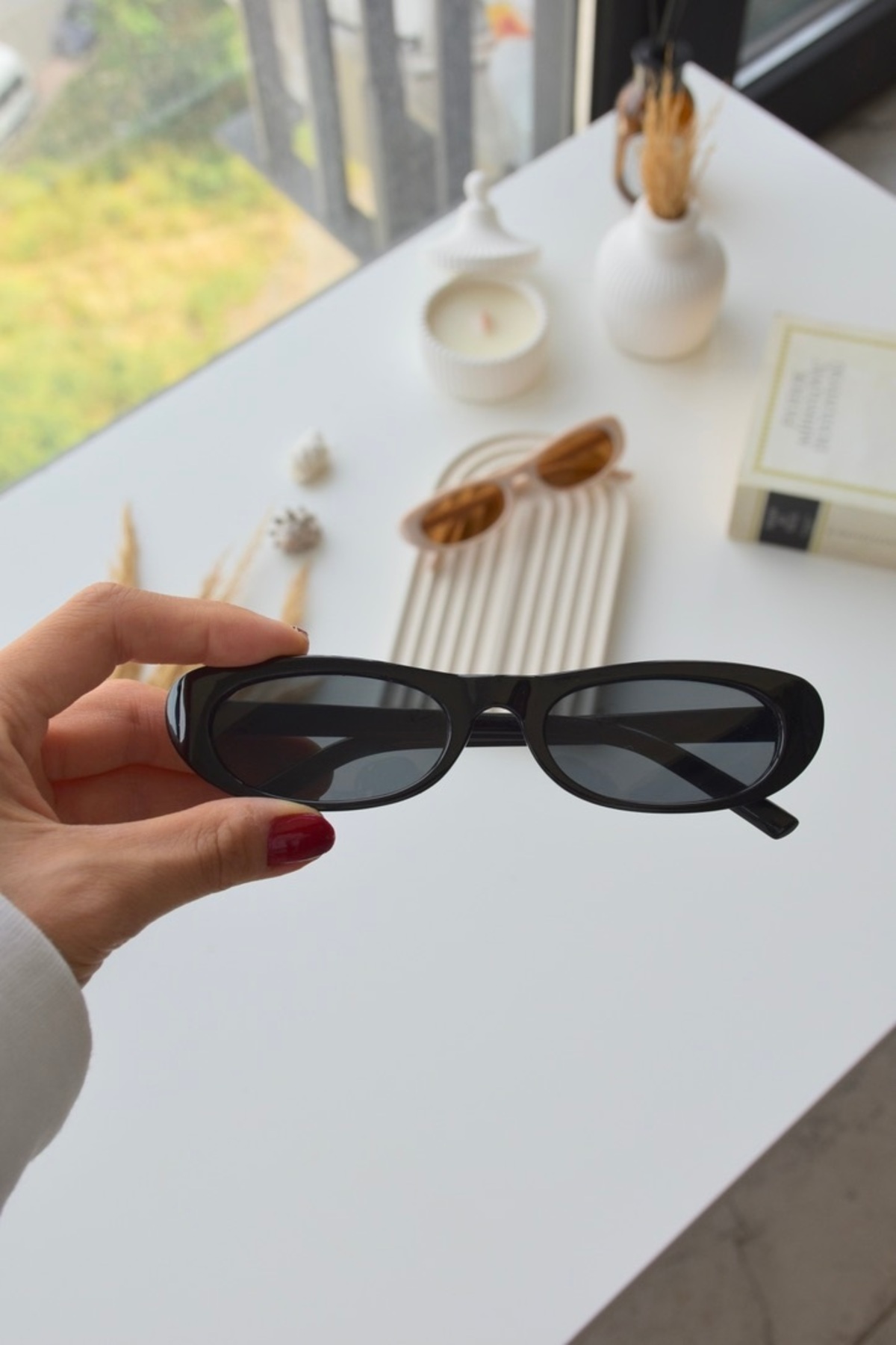 LOOKUP Güneş Gözlüğü UV400 Korumalı Unisex Model Kaliteli Cam Ve Çerçeve Vintage Retro - Görsel 3