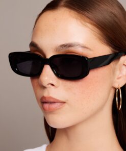 MACERATİ Unisex Siyah Vintage Retro Kemik Güneş Gözlüğü Chunkyframe