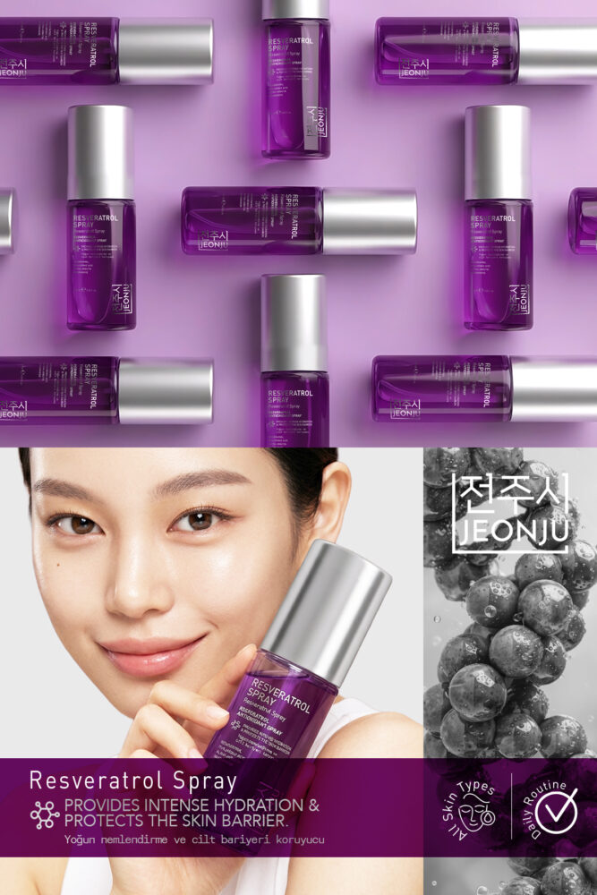 JEONJU Antioksidan,Yoğun Nemlendirici,Leke bakımı Resveratrol Sprey - Görsel 2