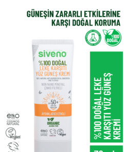 Siveno 0 Doğal Yüz Güneş Kremi Leke Karşıtı Aydınlatıcı Mineral Filtre UVA UVB SPF 50+ 30 ml