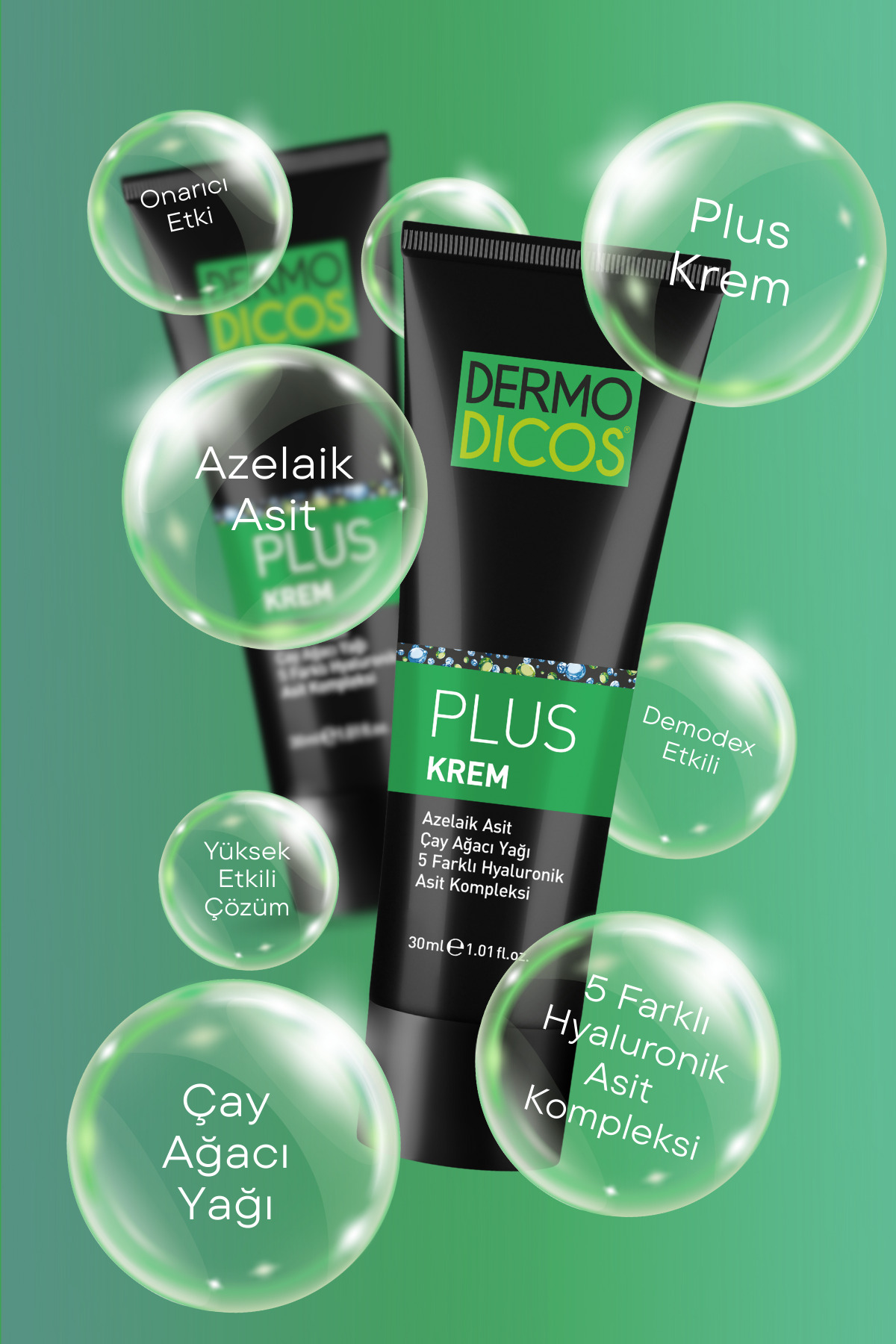 TTO Dermodicos Plus Gece Kremi 30 ml Akne ve Leke Karşıtı Çay Ağacı Yağlı ( Azelaik Asit) - Görsel 3