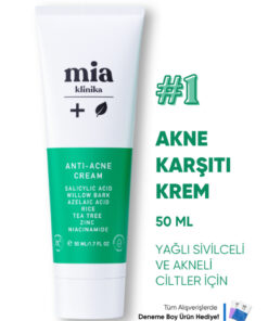 mia klinika Akneli Sivilceli ve Yağlı Ciltler İçin Bariyer Güçlendirici Nemlendirici Krem