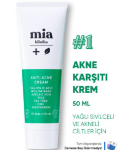 mia klinika Akneli Sivilceli ve Yağlı Ciltler İçin Bariyer Güçlendirici Nemlendirici Krem