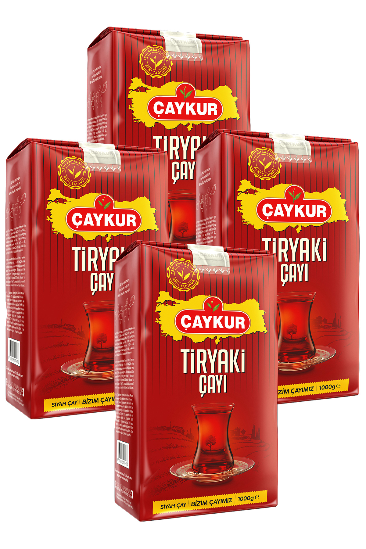 Çaykur Tiryaki Dökme Çay 1000 gr. 4'lü Paket