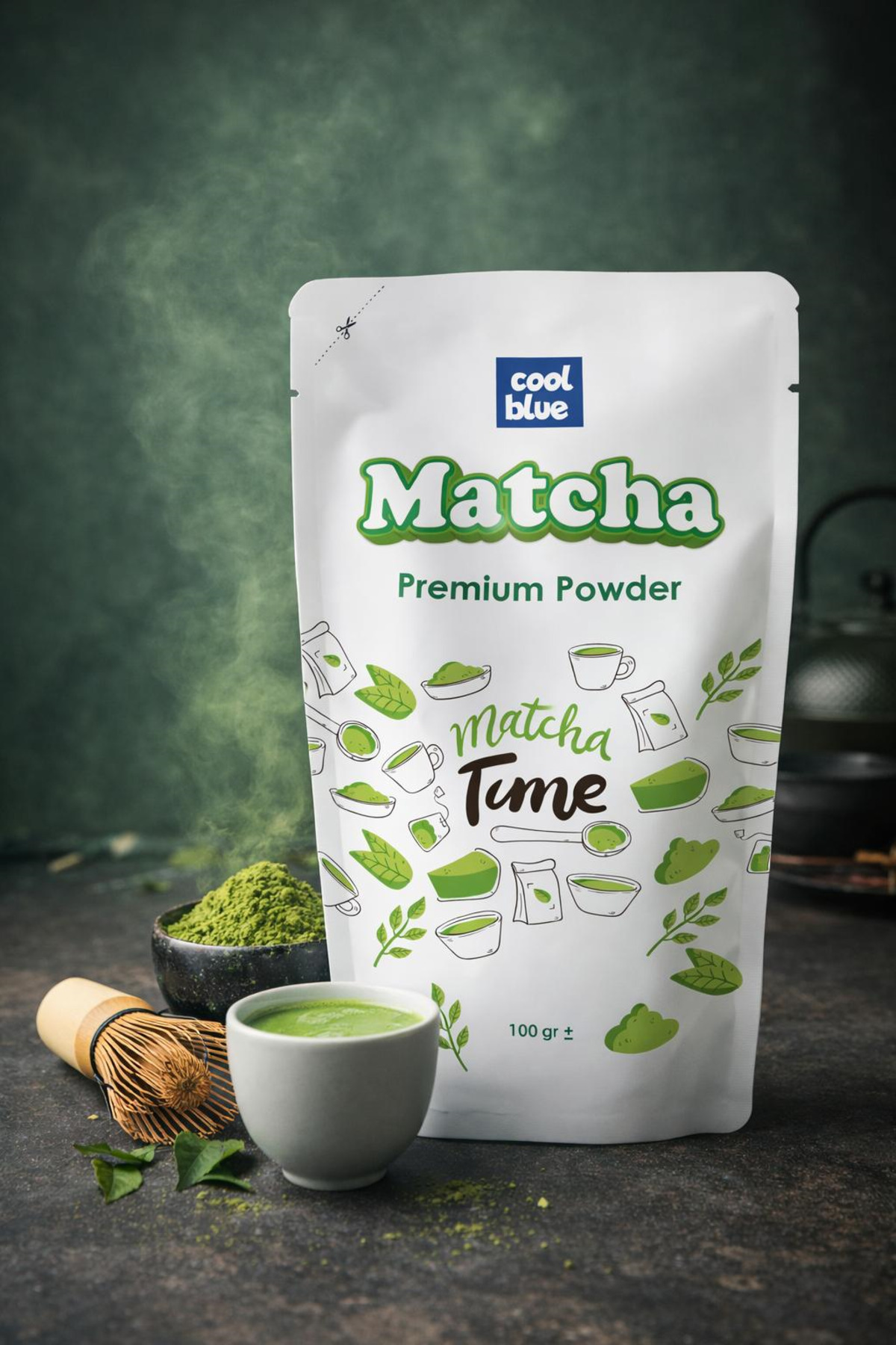 cool blue Naturel Matcha ( Maça ) Tozu Çayı Macha Diyet & Fit Yaşam Rutini İçin Maca Maka 100gr