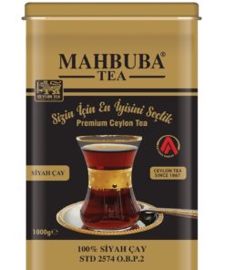 Mahbuba STD 2574 Premium İthal Seylan Sri Lanka Ceylon Kaçak Siyah Yaprak Çayı 1kg Teneke