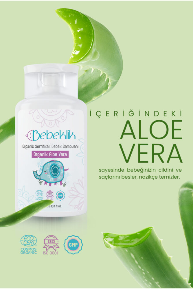Bebeklik Organik Sertifikalı Aloe Vera Bebek ve Çocuk Şampuanı 300 ml - Görsel 2