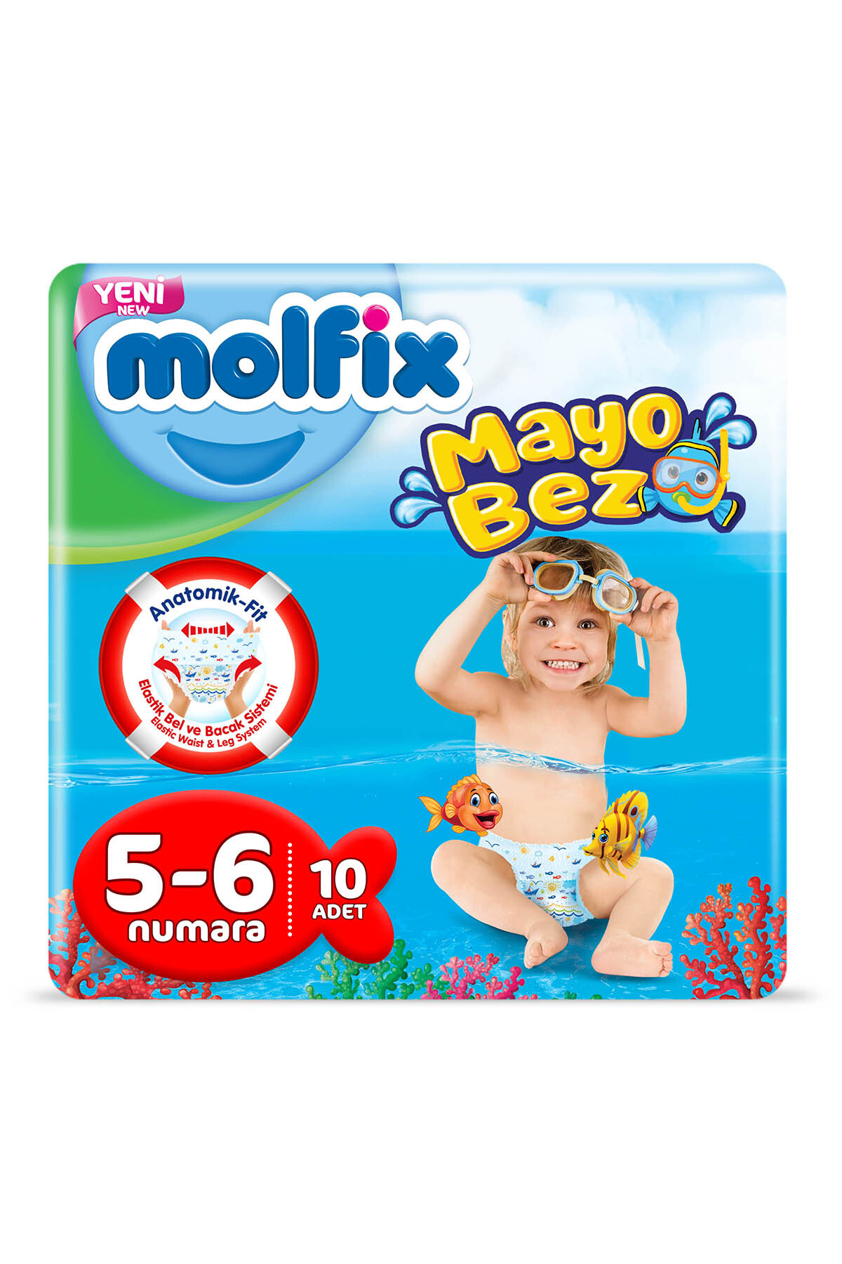 Molfix Mayo Bebek Bezi 5-6 Beden 10 Adet 14+ Kg