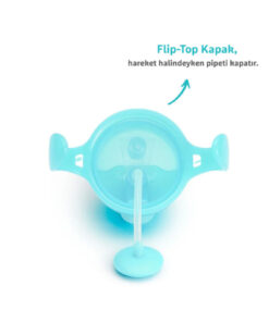 Alternative view of Munchkin Tıklama Kilitli Uçlu Pipetli Alıştırma Bardağı, 6ay , 207ml, Mavi, 1 Adet