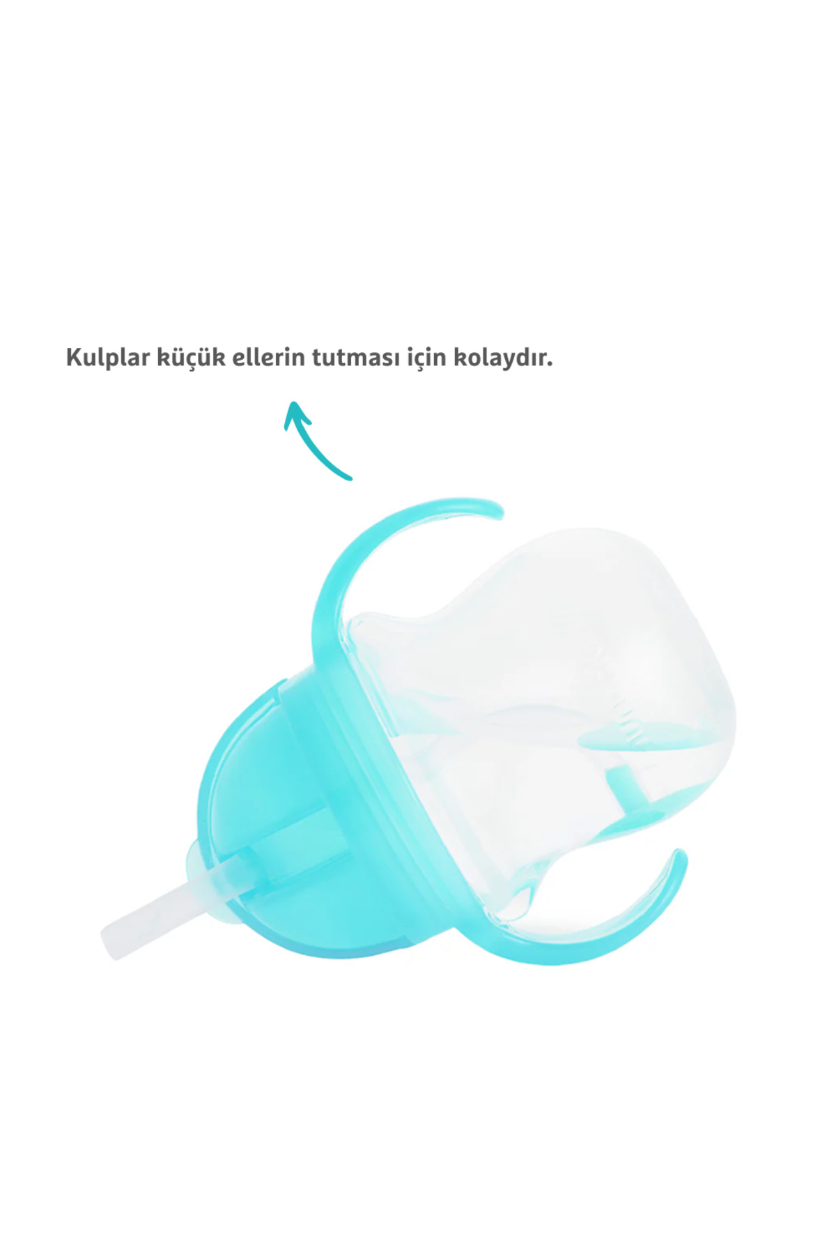 Munchkin Tıklama Kilitli Uçlu Pipetli Alıştırma Bardağı, 6ay , 207ml, Mavi, 1 Adet - Görsel 3