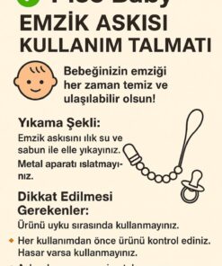 Pico Baby Emzik Askısı - Emzik Zinciri - Emzik Tutacağı 3'lü Set - Görsel 3