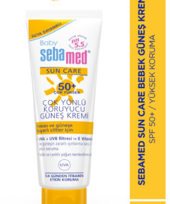 Sebamed Çocuk Güneş Kremi SPF 50+ 75 ml UVA UVB Filtreli E Vitamini Çok Yönlü Koruyucu Bebek Yüksek Koruma