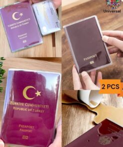 Gempo 2 Adet Su Geçirmez Şeffaf Pasaport Kılıfı Pasaport Kabı Üniversal Model 2 Li Paket