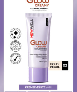New Well Glow Boosting Işıltı Veren Nemlendirici Yüz Kremi SPF 15+ Gold Pearl 02 30 Ml