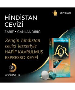 L'OR Hindistan Cevizli Aromalı Nespresso Uyumlu Alüminyum Kapsül Kahve 30'lu - Görsel 3