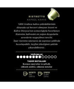 Kahve Dünyası Ristretto Kapsül Kahve 10'lu Kutu Nespresso Ile Uyumlu - Görsel 3
