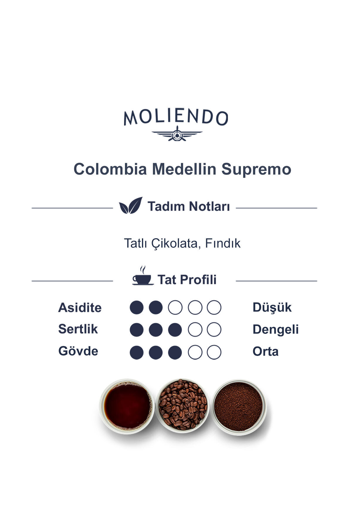 Moliendo Colombia Medellin Supremo Yöresel Kahve (Çekirdek Kahve) 250 g - Görsel 3