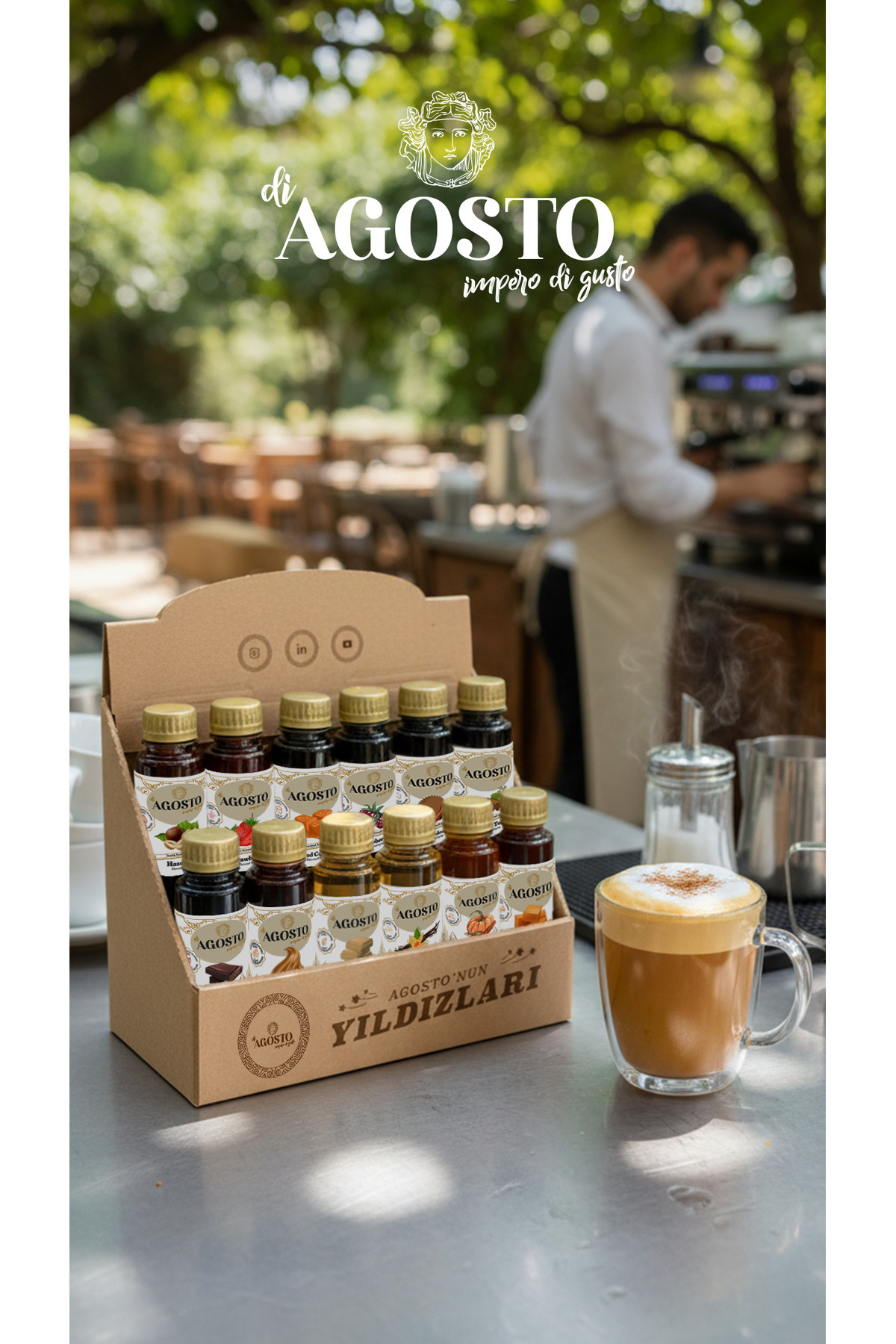 AGOSTO Tanışma Seti-12x120 ml Kahve Şurubu Seti