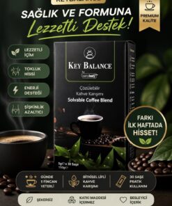 keybalance sağlık ve form KEYBALANCE (Zerobody) Bitkisel Lifli Kahve Karışımı - Şekersiz & Coffee – 30’lu – Fit Kahve