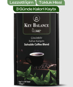 keybalance sağlık ve form KEYBALANCE (Zerobody) Bitkisel Lifli Kahve Karışımı - Şekersiz & Coffee – 30’lu – Fit Kahve - Görsel 3