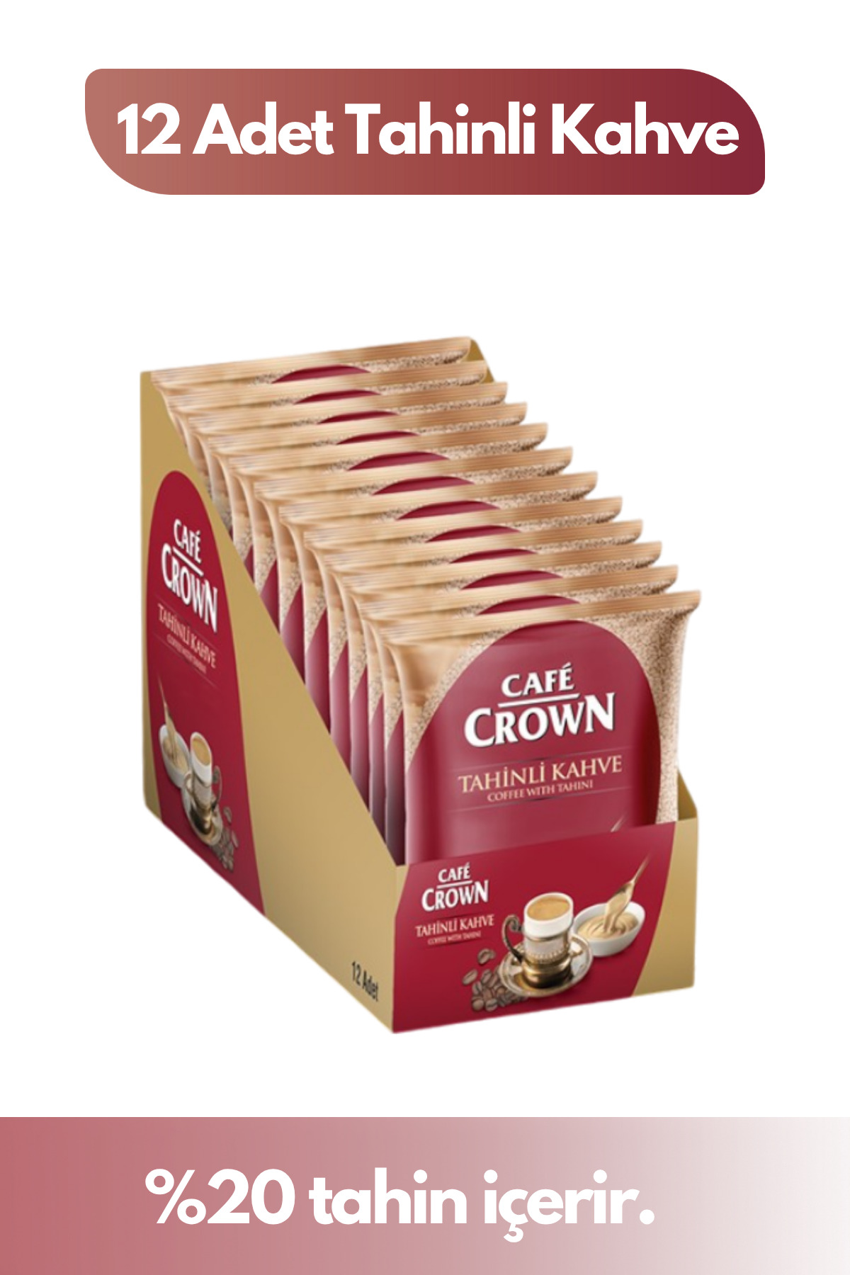 Cafe Crown Tahinli Türk Kahvesi 100gr X 12 Adet