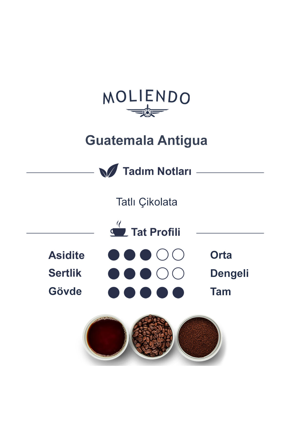 Moliendo Guatemala Antigua Yöresel Kahve (Çekirdek Kahve) 250 g - Görsel 3