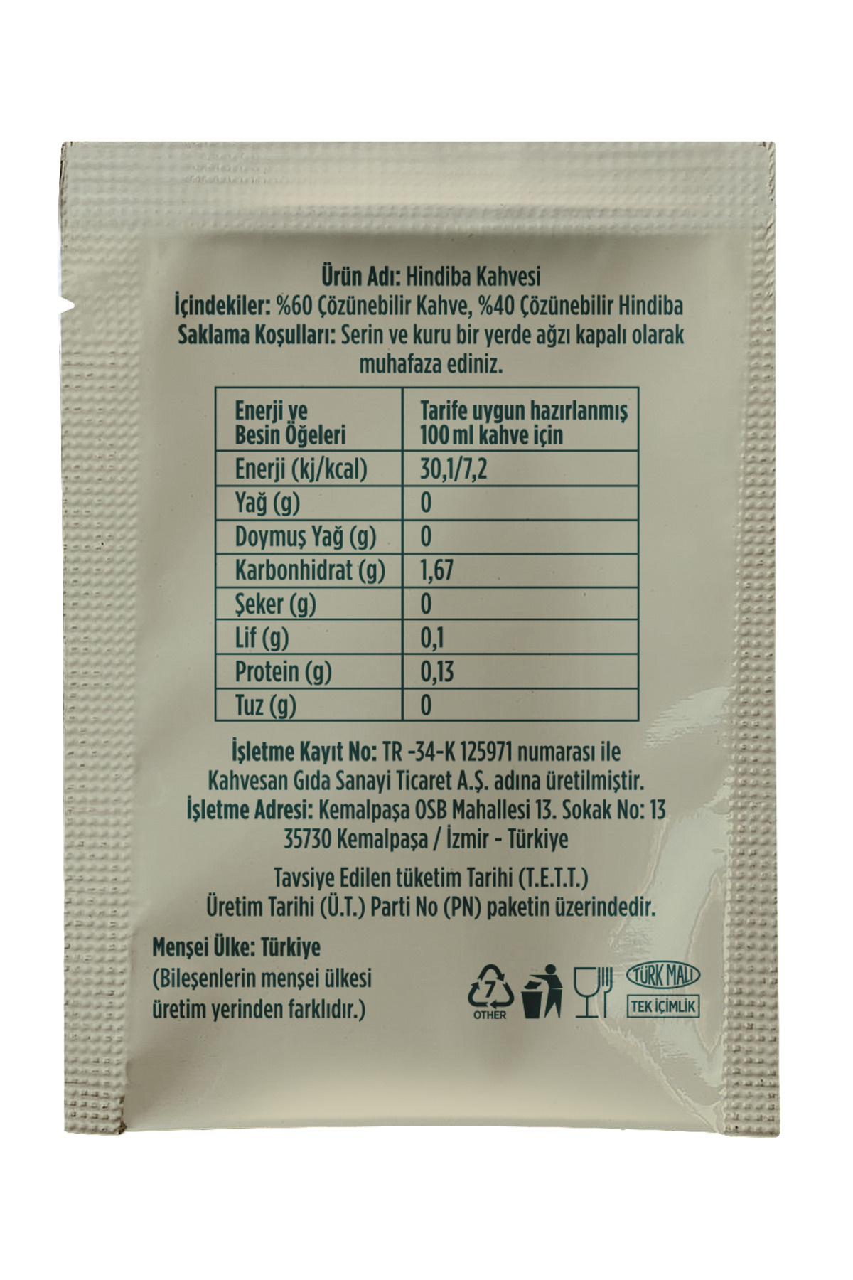 Moliendo Moliendo Hindiba Kahvesi 60 Tek İçimlik Paket 120 g - Görsel 3
