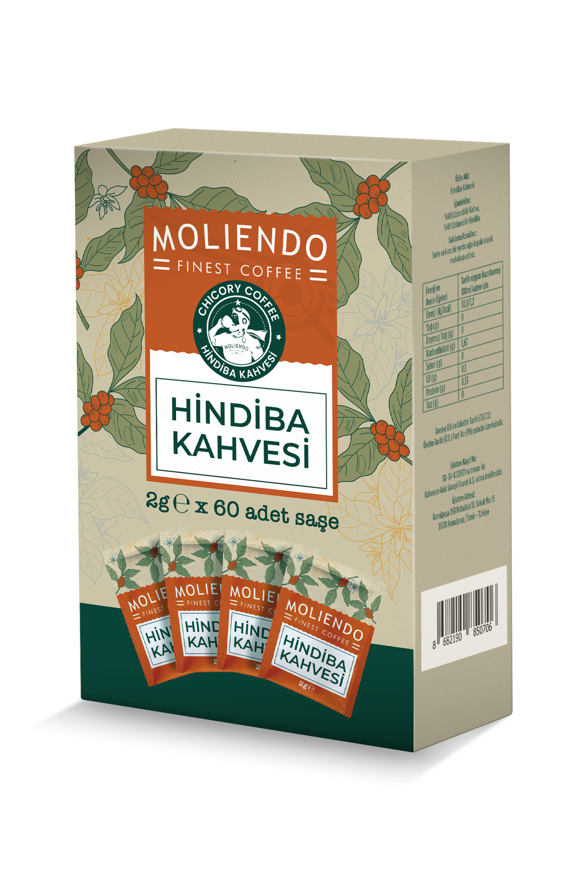 Moliendo Moliendo Hindiba Kahvesi 60 Tek İçimlik Paket 120 g
