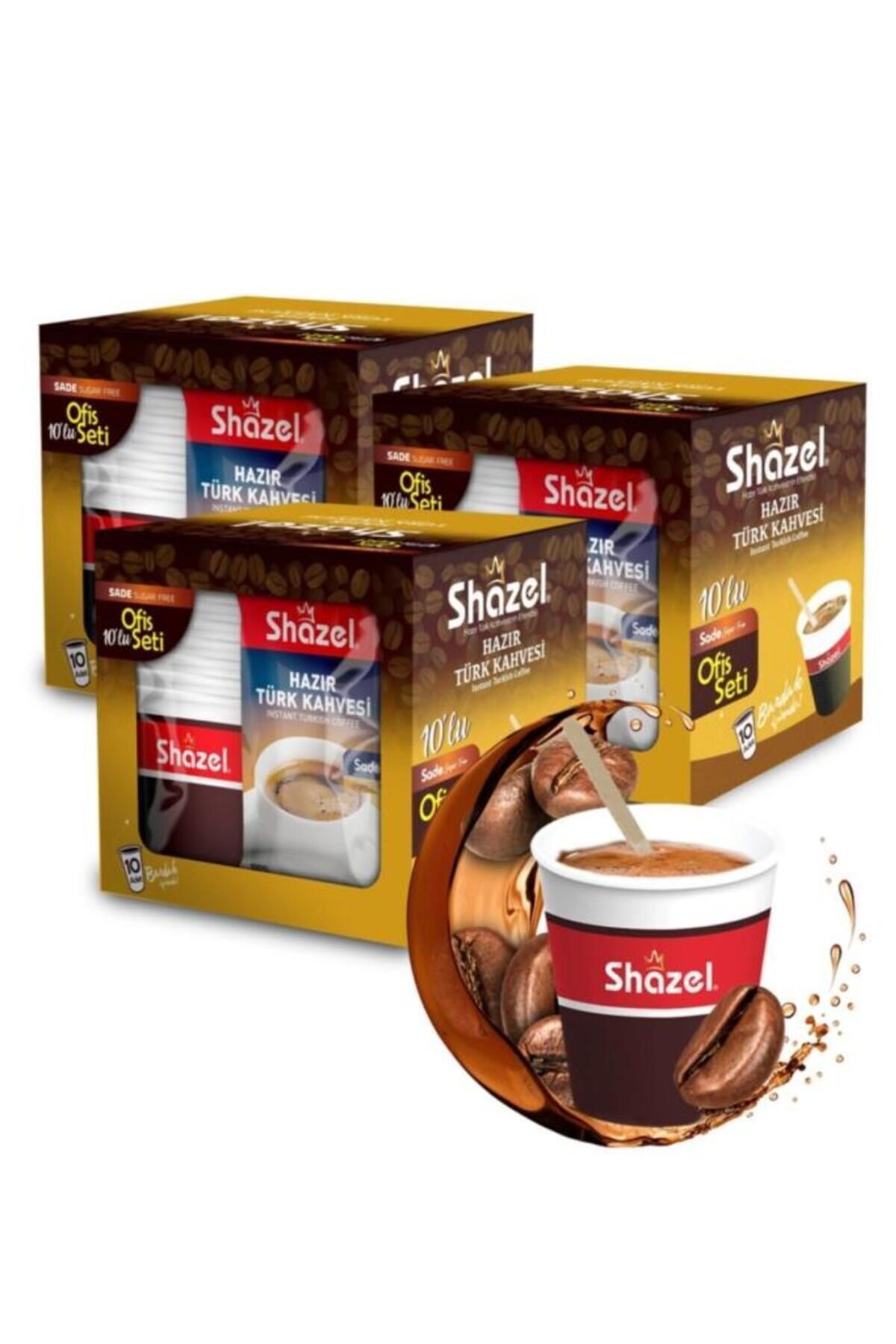 Shazel Hazır Türk Kahvesi Ofis Seti Sade (10x3 kutu) 30 adet