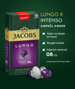 Alternative view of Jacobs Lungo 8 Intenso Nespresso Uyumlu Alüminyum Kapsül Kahve 10 Adet X 5 Paket