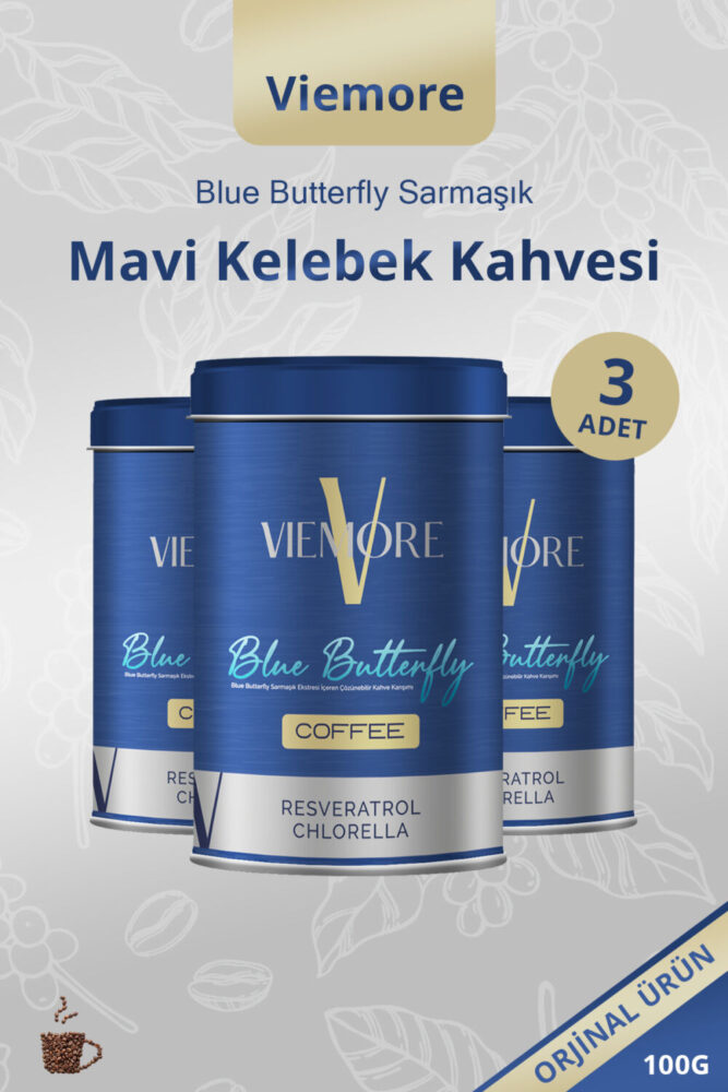 Viemore 3 Adet - Blue Butterfly Sarmaşık Ekstresi Içeren Kahve - Mavi Kelebek Kahvesi 300g