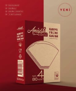 Alternative view of Anisah Coffee 3'lü Filtre Kahve Kağıdı 4 Numara (3x80 Adet) | Kokusuz | Kimyasalsız | Doğa Dostu | Yırtılmaz