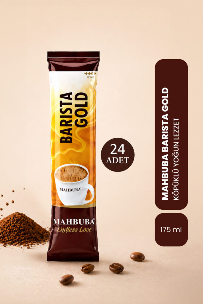 Mahbuba Barista Gold Kahve Kupa Bardak Hediyeli 24x18gr - Görsel 2