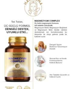 Alternative view of HARMANA Magnezyum Complex (Bisglisinat, Sitrat, Malat)60 Tablet