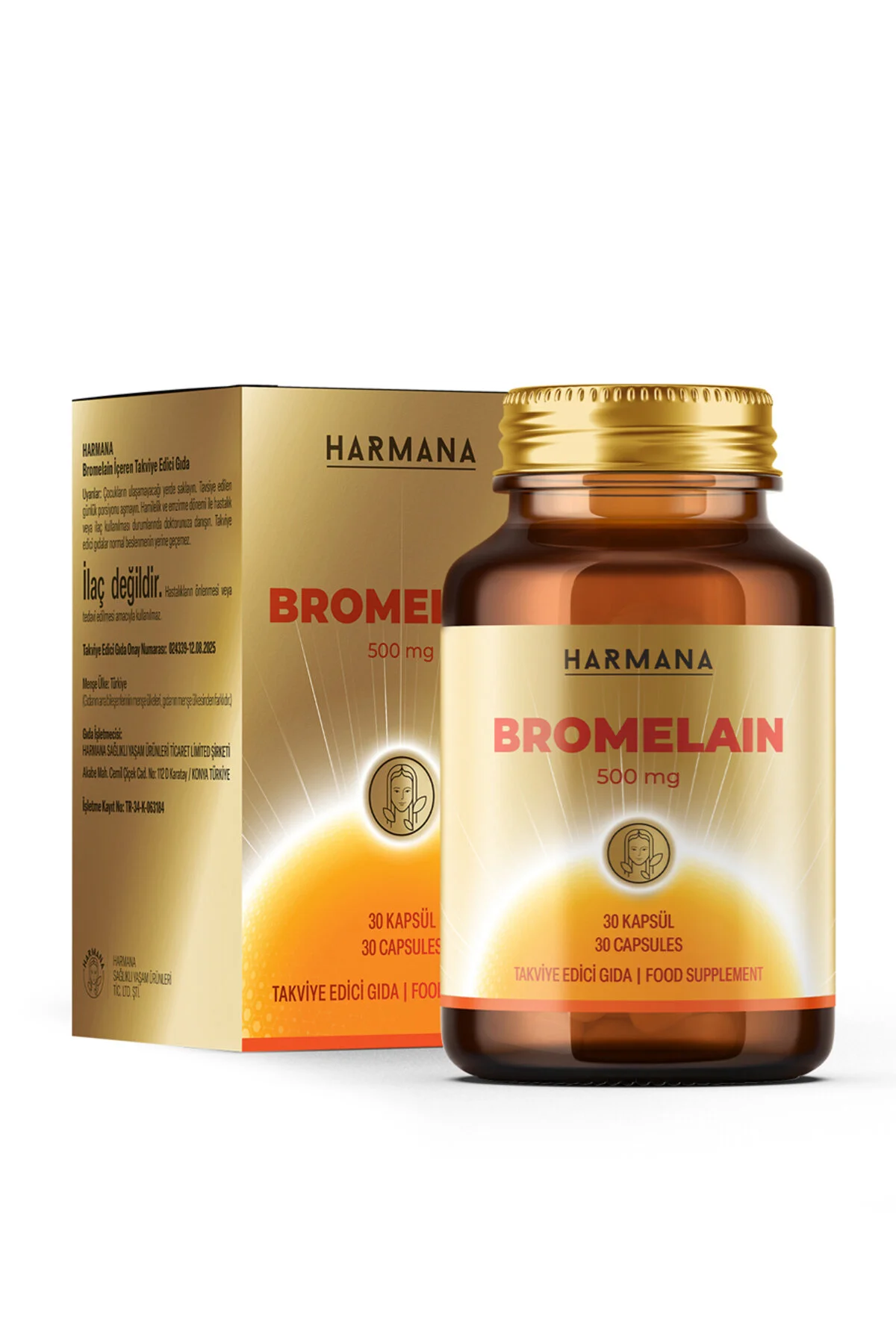 HARMANA Bromelain 500 mg Takviye Edici Gıda 30 Kapsül - Görsel 3