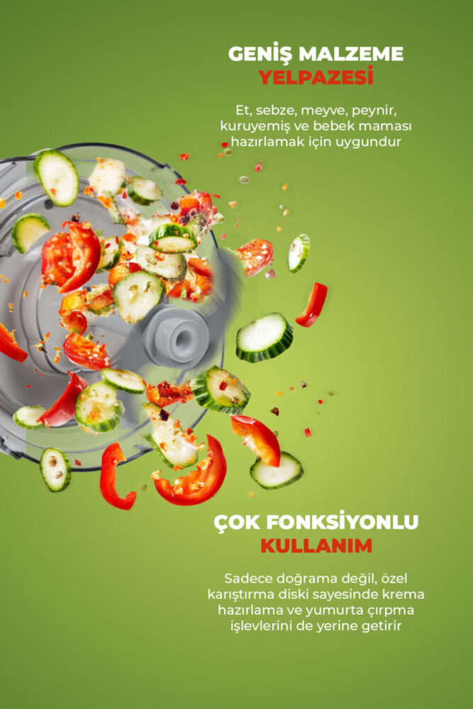PiranTech YH-11 Cam Hazneli Rondo – Dokunmatik Çalışma – Paslanmaz Çelik Bıçak – 2 Fonksiyonlu - Görsel 3