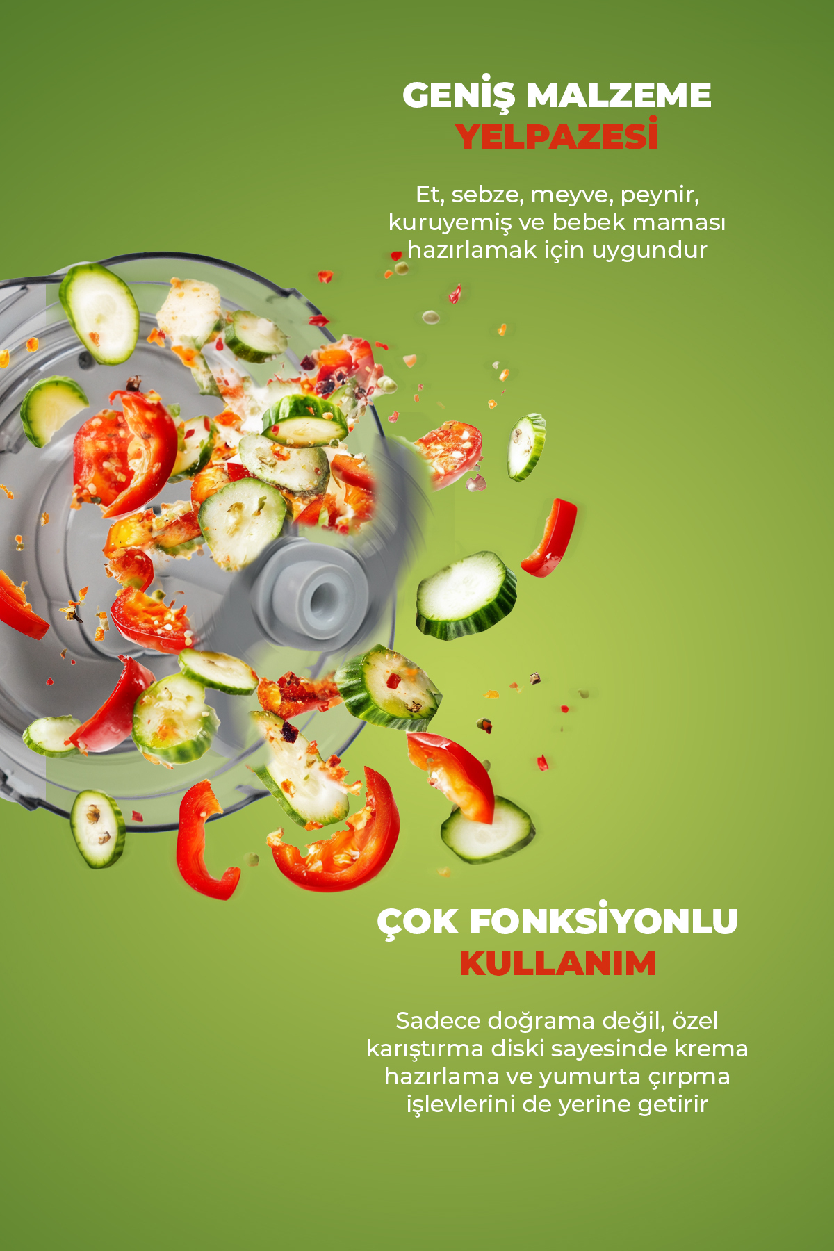 PiranTech YH-11 Cam Hazneli Rondo – Dokunmatik Çalışma – Paslanmaz Çelik Bıçak – 2 Fonksiyonlu - Görsel 3