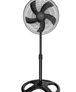 KUMTEL KTF-345 Siyah 18 İnç Ayaklı Vantilatör 60 W, 5 Pervaneli, 3 Kademeli, 132 cm - Görsel 2