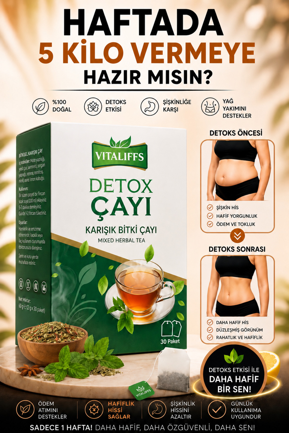 Vitaliffs Kinoa Bitkisel Form Detox Çayı