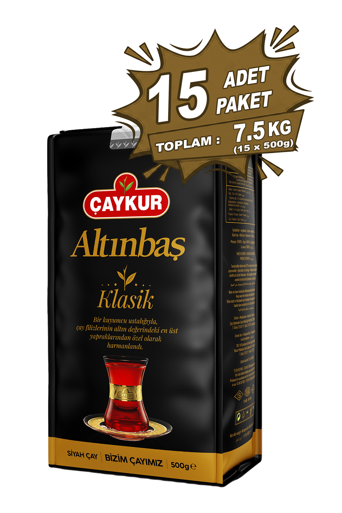 Çaykur Altınbaş Çayı 15 X 500 gr - Görsel 3