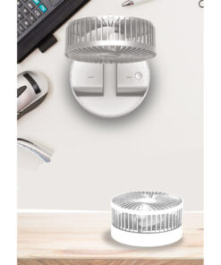 Kiwi Kfan-7608 Şarjlı Beyaz Katlanılabilir Mini Fan Masa Üstü Vantilatörü Usb Soğutucu Sessiz El Fanı - Görsel 3