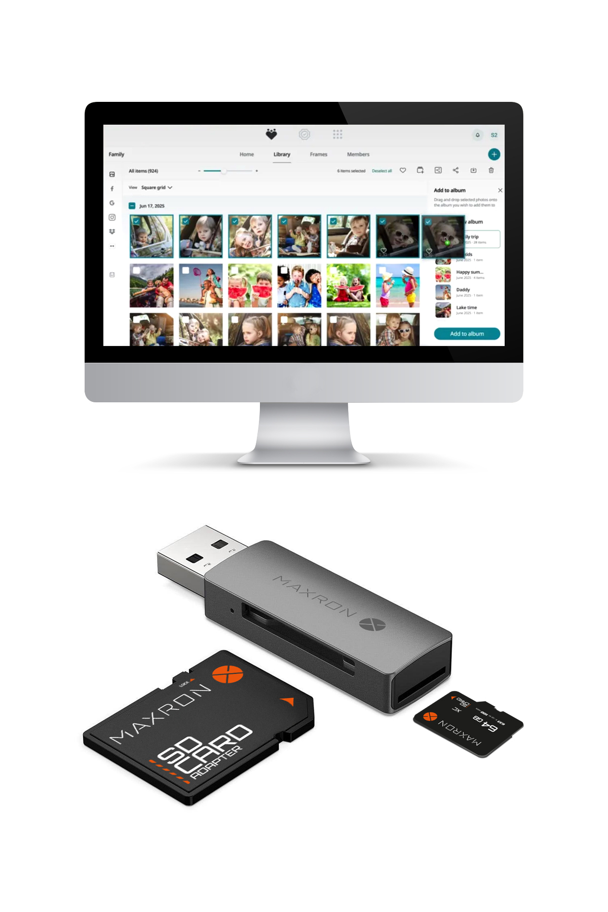 Maxron 64 GB Hafıza Kartı SD Kart Adaptörü 100 Mb/s - Görsel 3