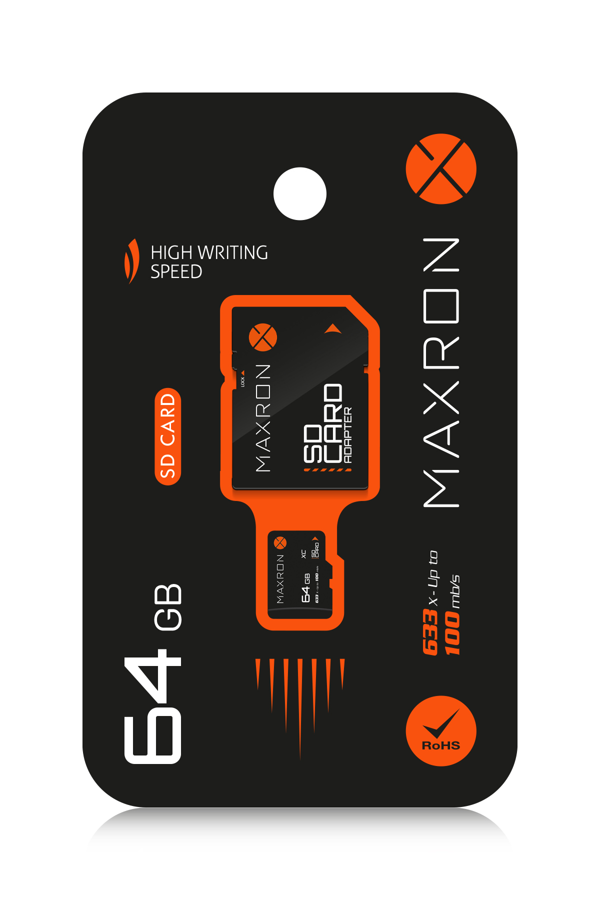 Maxron 64 GB Hafıza Kartı SD Kart Adaptörü 100 Mb/s